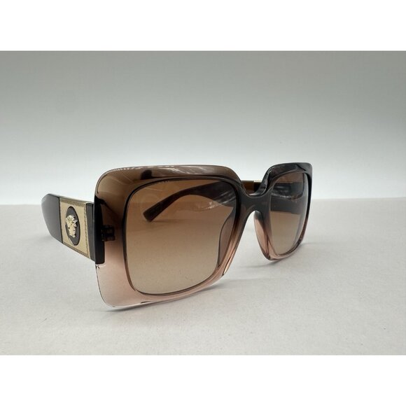 VERSACE rectangular women's large sunglasses + case  Brown 54mm VE4405 - Picture 12 of 14